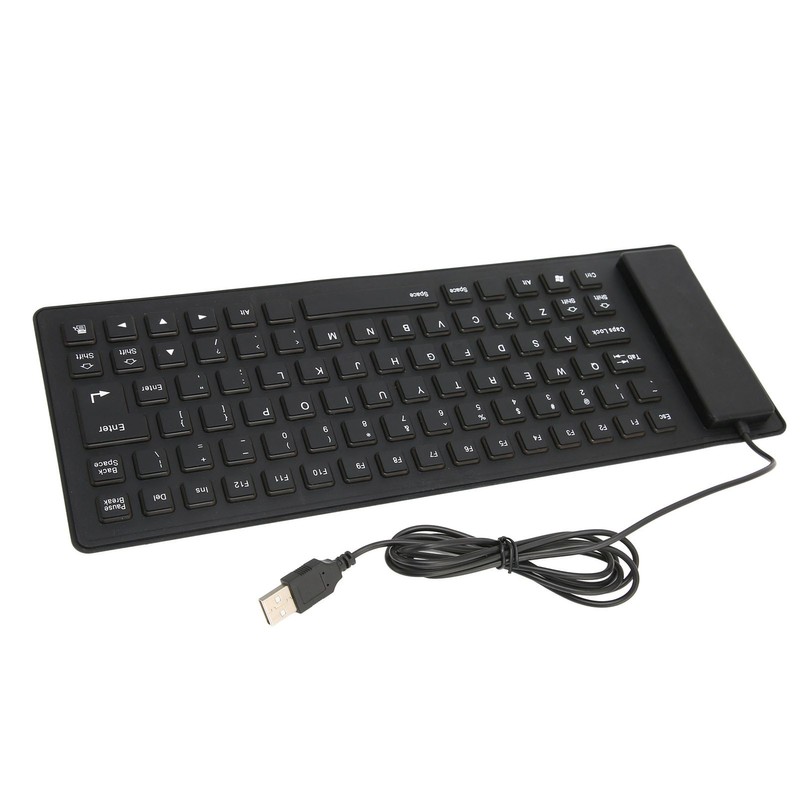 Foldable Silicone Keyboard 85 Keys Foldable Design Silent Wired Waterproof