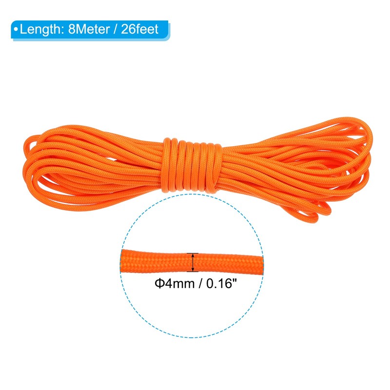 PATIKIL 26ft Reflective Guyline Camping Paracord 4mm Tent Cord Guyline