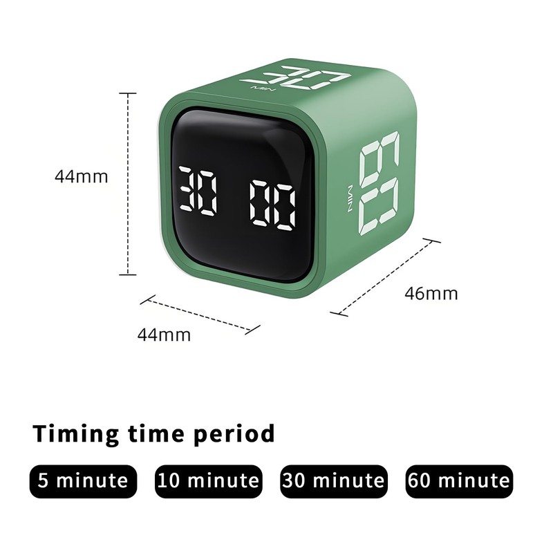 QUMOX Timer Cubo 5 10 30 60 Minuti, Timer Digitale