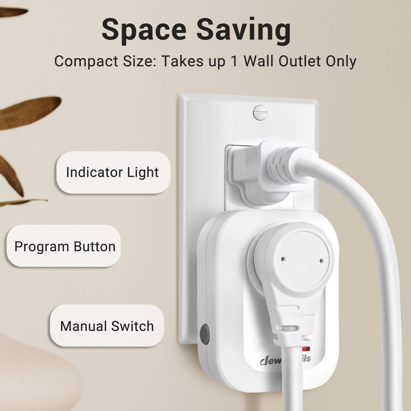 DEWENWILS Wireless Remote Wall Switch and Outlet, No Wiring, On
