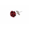 Forging Art Bcn Hand Forged Eternal Wrought Iron Rose (Red/Silver)