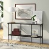 Nellie 55'' Wide Rectangular Console Table with Metal Shelf in
