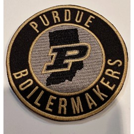 PU Purdue Boilermakers Vintage Style Embroidered Iron On Patch 3"x 3" Beautiful!
