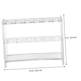 iplusmile 1set Test Tube Rack Holder Detachable Transparent Stand for School Laboratory Supplies Easy to Clean Stable Design for Organized Lab Use and Practical