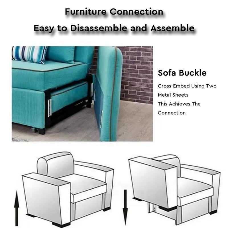 4Pcs Furniture connectors Sectional Sofa Connector, Diagonal Bolts, Sofa Fixing
