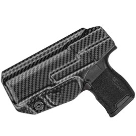 Amberide IWB KYDEX Holster Fit: Sig Sauer P365 / P365 SAS / P365X Pistol | Inside Waistband | Adjustable Cant | US KYDEX Made (Black Carbon Fiber, Right Hand Draw (IWB))