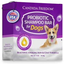 Masseys Natural Dog Soap Bar with Probiotics and Essential Oils, Ease Itchiness – Cedar Forest and Patchouli Fragrance – Full 5 oz Bar – Convenient and Gentle to Skin