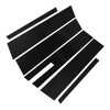 6 Pcs Side Door Window Cover Glossy Black Pillar Post