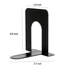 Book Ends, Metal BookEnds Heavy Duty bookend (Black 5 Pair)