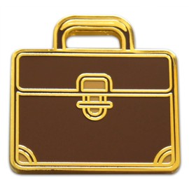 Novel Merk Lawyer & Judge – Icons Lapel Pin, Hat Pin & Tie Tack Set - with Clutch Back (3- Briefcase)