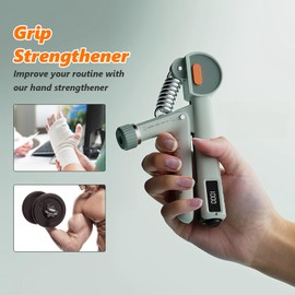 flintronic Hand Trainer, Forearm Trainer, Adjustable Resistance 5-60 kg, Forearm Trainer with Integrated Counting Function, Finger Trainer for Fitness, Climbing, Strength Training, Hand Rehabilitation