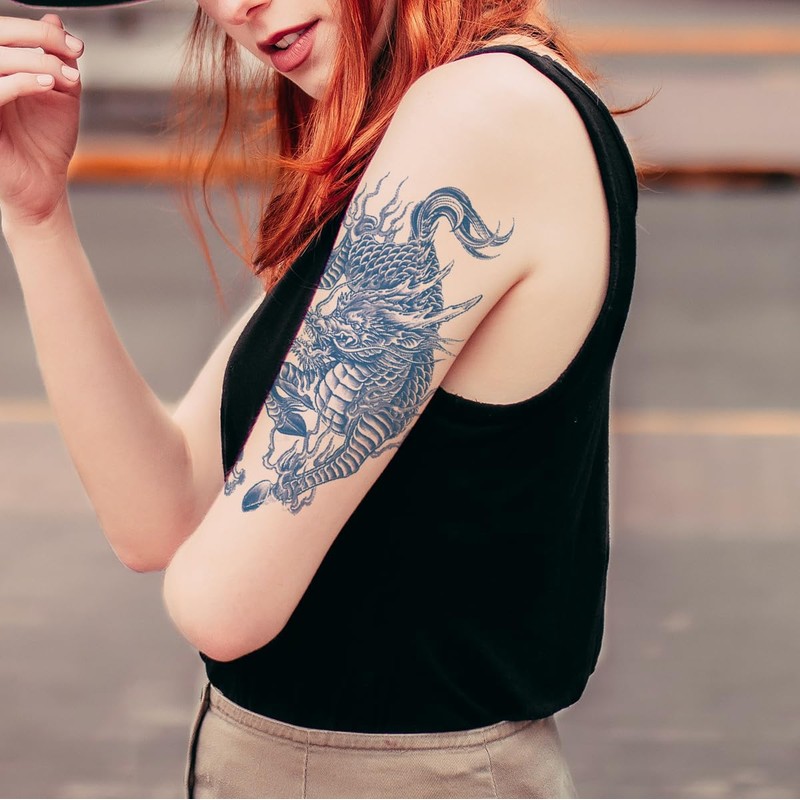 Oottati 2 Sheets Semi Permanent Waterproof Temporary Tattoos, 2 Weeks