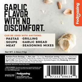 Fodmazing Garlic Replacer Substitute, Low FodMap Garlic Replacement, IBS Friendly, Non-GMO, Fat-Free, Great for Meals and Snacks (20 Servings)