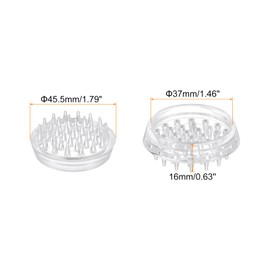 sourcing map 4 Pcs Carpet Protectors Spiked Caster Cups 1.46" Round Spiked Furniture Cup Furniture Carpet Protectors for Furniture Legs Table Chair Sofa