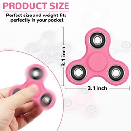 SCIONE 3D Printed Fidget Spinner Set – Durable Spinning Toys | Anxiety & Stress Relief for All Ages | Smooth ADHD Sensory 3D Printed Fidget Toys for Better Concentration（Pink)