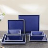 Square Melamine Dinnerware Sets， Durable Square Dinner Plates and Bowls