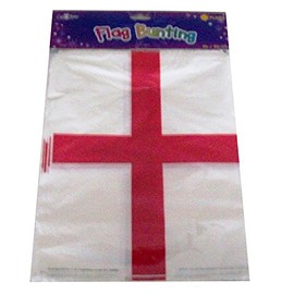 England St Georges Day Flag Bunting Banner 20 Flags 10M - 32 feet Long