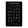Braille Alphabet Board,Braille English Alphabet with Raised Dots, Numbers &