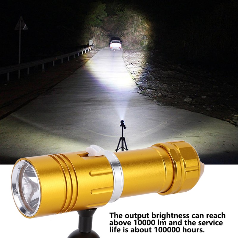 L2 LED Flashlight Torch 100M Diving Waterproof for Camping Stepless