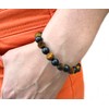 Skaworth Handmade Black Onyx and Tiger's Eye Bracelet (7.5)