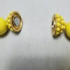 Ali Khan Yellow beaded necklace with magnetic clasp NWT