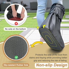 ECISZ Walking Boot Cover Medical Cast Boot Fracture Tall Walking Boot Cover Orthopedic for Men Women Air Walker Boot Covers for Outdoor Rain Snow Foot Boot Protector with Upgraded Sole