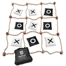 SWOOC Games - Giant Tic Tac Toe Game Outdoor (All Weather) | 3ft x 3ft | Instant Setup, No Assembly | Giant Outdoor Games for Adults and Family | Outside Toys | Large Lawn & Backyard Fun | Yard Game