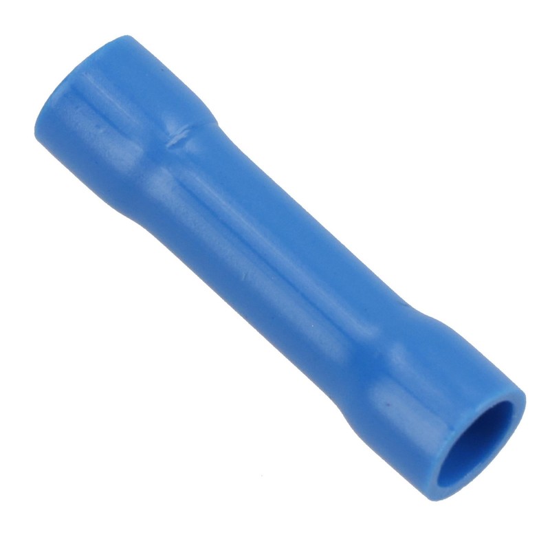 Insulated Straight Butt Connectors Electrical Crimps Terminals Blue 100pc