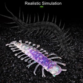 OriGlam 10pcs Hellgrammite Soft Plastic Fishing Lures Worm Lure Earthworm, Artificial Fishing Lure Realistic Fishing Lure Bait for Trout Bass Fishing