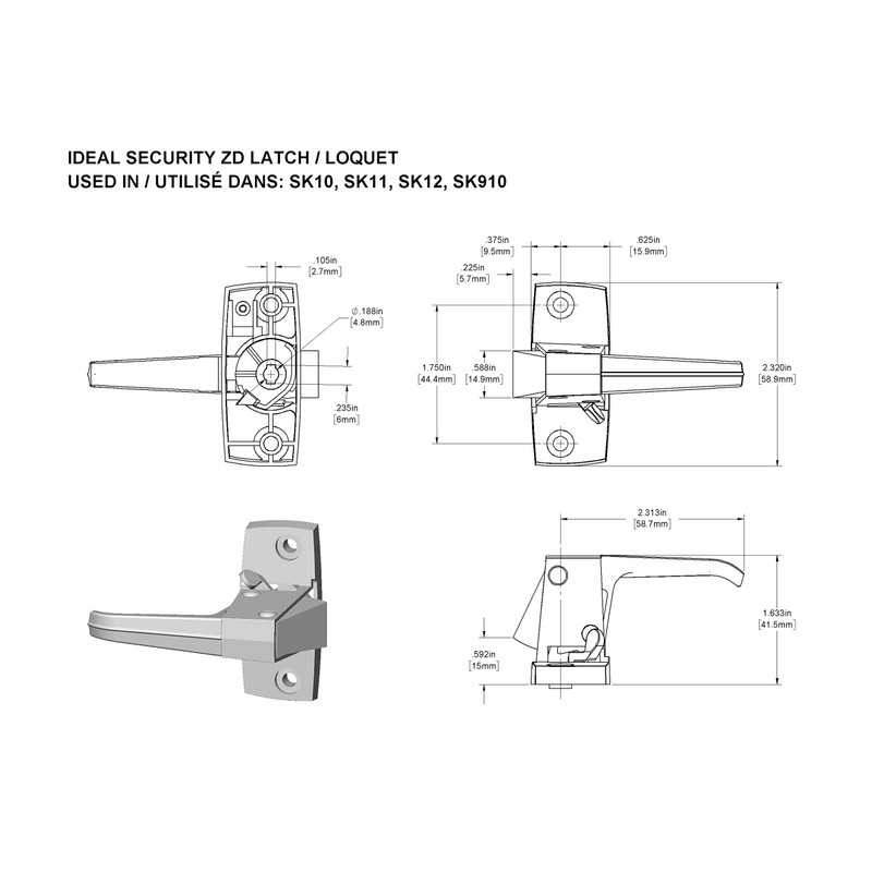 Ideal Security Inc. SK10B Inside Latch Strike, Brown