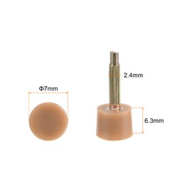 sourcing map 3 Pairs TPU High Heel Tips Shoes Replacement Tap Caps for Women High Heel Shoes 2.4mm Pin, 10mm Round Shape Heel Repair Caps, Beige