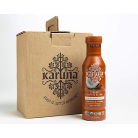 Karuna Whole Plant Synergy Organic Coffee Blend, Energy Focus Pack, Turmeric and Coconut Flavor, 60mg Caffeine, Non GMO, Gluten Free, 12 Fl Oz (6-Pack)