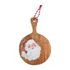 Mud Pie Round Santa Wood Enamel Board; 16 1/2" x