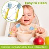 GGUFAY 8 Pieces Toddler Feeding Training Spoon and Fork Tableware,