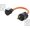 AC WORKS L6-30P 30-Amp 250-Volt Locking Plug to NEMA 6-20R