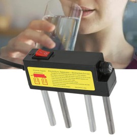 Ejoyous Elettrolizzatore d'Acqua, Test 'elettrolizzatore d'Acqua per Elettrolisi con Fusibile a Prova di Perdite, 4 Aste Metalliche di Prova, Tester 'Acqua Digitale (Spina Europea)
