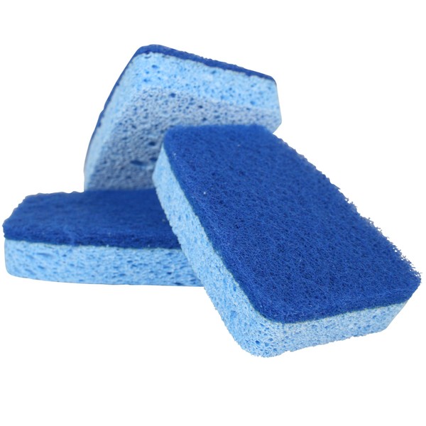 Dawn Non-Scratch Wedge-Shaped Scrubber Sponges, Blue (Pack of 3)