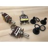 3 Pieces RED Waterproof Cap boot 3 PIN momentary Toggle