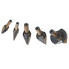 5pcs High Speed Steel Cone Step Drill Bit Metal Hole