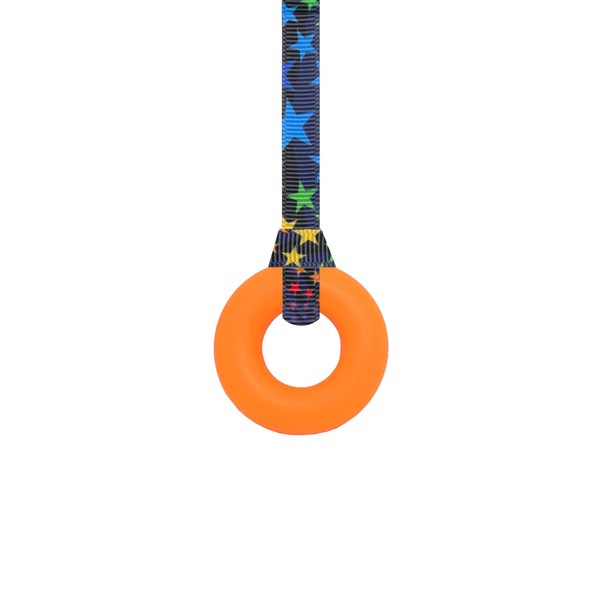 Oojamabobs Sensory Ring pendant chew necklace - Autism - Orange