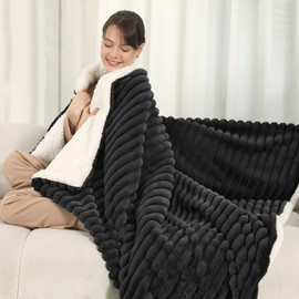 Heated Throw Blanket, Soft Cozy Faux Fur Electric Blanket Throw with Fast Heating, 50"x60", Dark Gray
