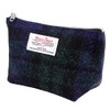Harris Tweed Plaid Tartan Zipped Purse Cosmetic Toiletry Makeup Pouches