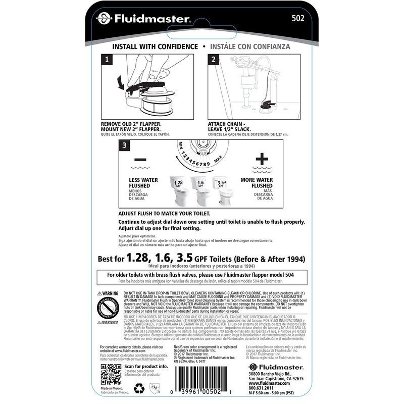Fluidmaster 502P21 Adjust-A-Flush Flapper