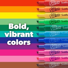 Mr. Sketch Marcadores aromáticos, punta de cincel, colores surtidos 22 unidades - Divertido para niños, estimula la creatividad, regalo de vacaciones,