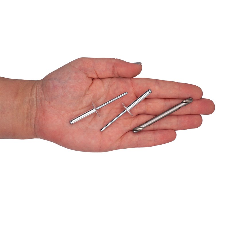 SKIR'CO Pack of 30 Large Flange Aluminium Blind Rivets 4.8