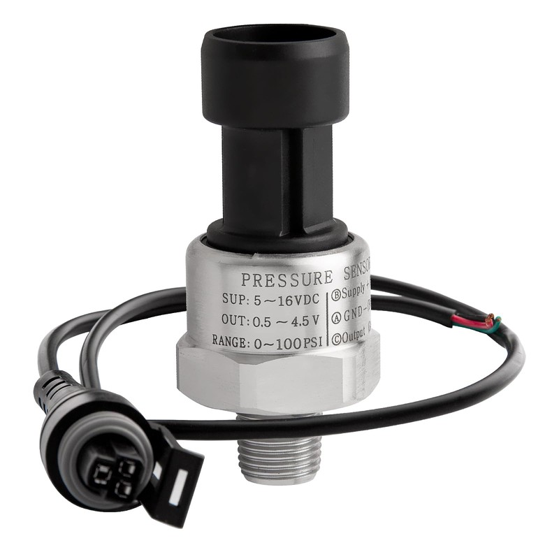 Ronybuy 100 Psi Oil Fuel Pressure Sensor Transducer Sender 1/8"