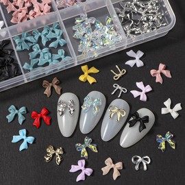BetterJonny Nail Parts, Ribbon, 24 Grams, 3D, 3D, Bowknot, Butterfly, Nail Art Parts, Cute, Nail Parts, Handmade Decoration Parts