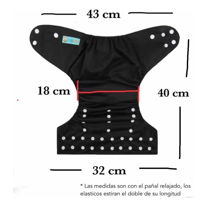 3 Pañales Ecológicos Alvababy Junior Extra Grande 2 A 5