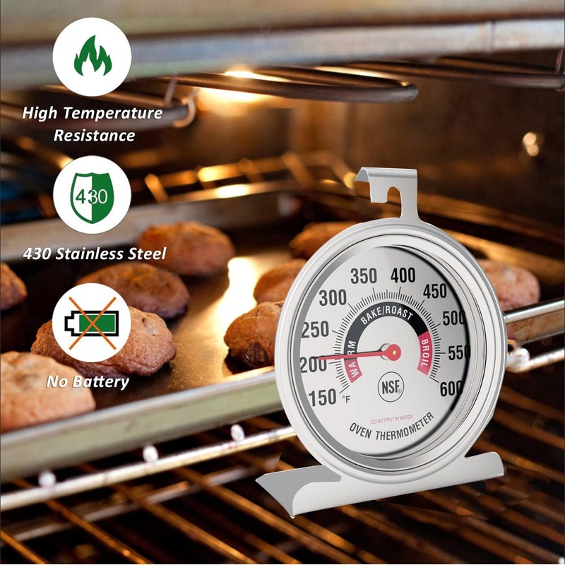 Efeng Large 3.5" Oven Thermometers for Gas/Electric Oven with Large