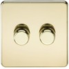 2G 2-way 10-200W (5-150W LED) Intelligent dimmer - Polished Brass